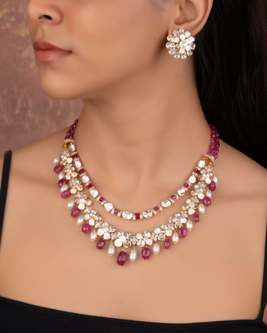 Nixie Polki And Diamond Necklace