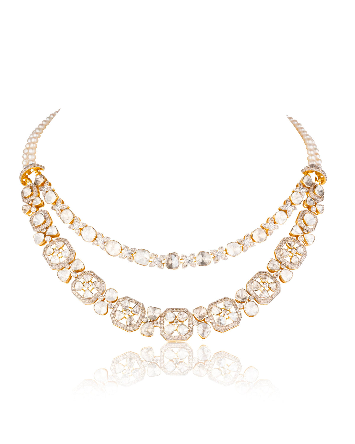 Laiba Polki And Diamond Necklace