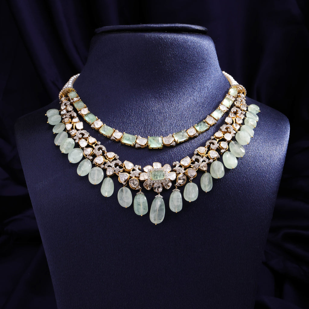 Amaris Polki And Diamond Necklace