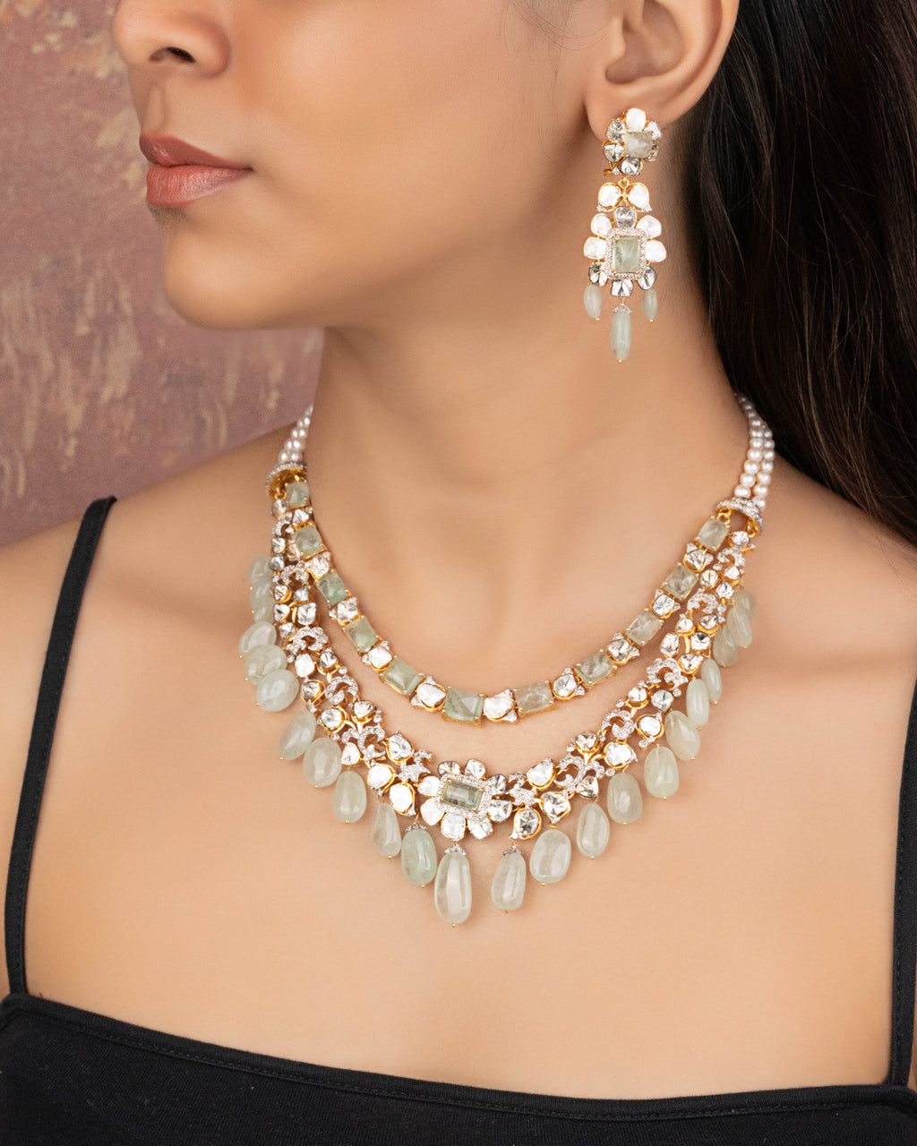 Amaris Polki And Diamond Necklace