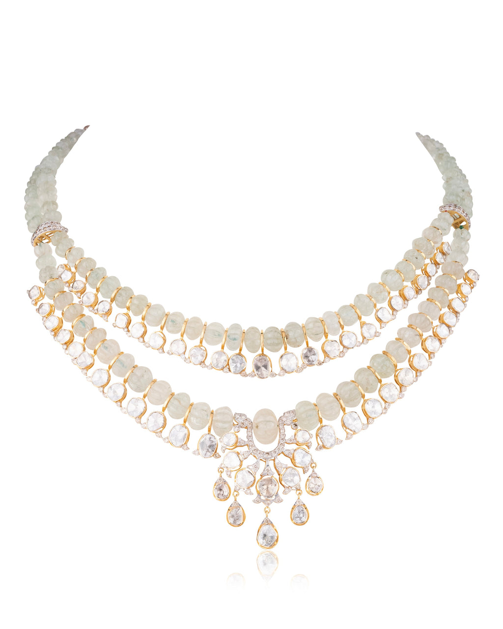 Caroline Polki And Diamond Necklace