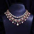 Afifa Polki And Diamond Necklace