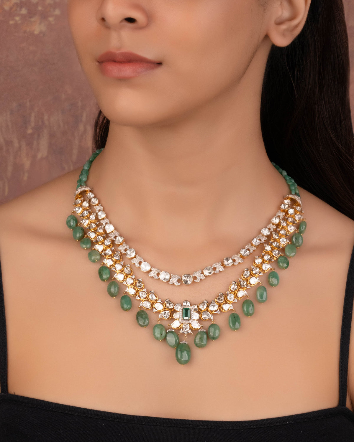 Molly Polki And Diamond Necklace