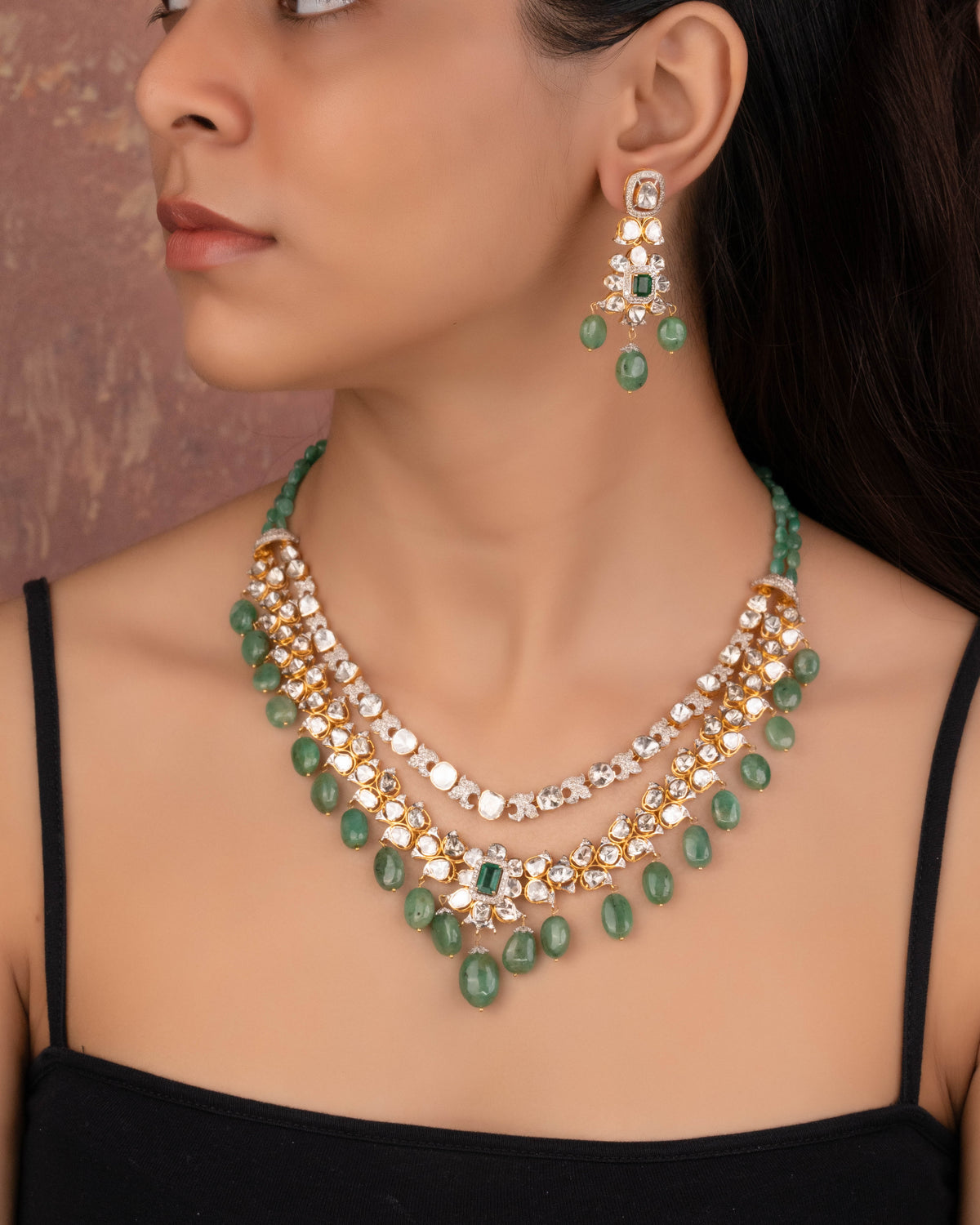 Molly Polki And Diamond Necklace