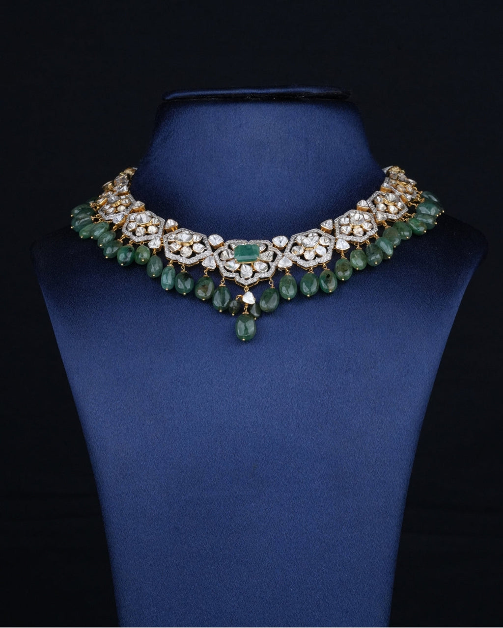 Hiteshi Polki And Diamond Necklace