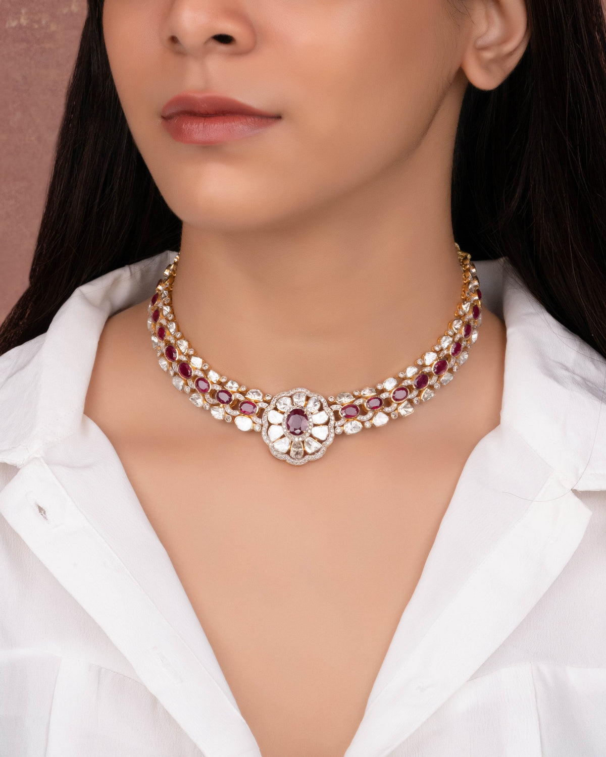 Arabelle Polki And Diamond Necklace