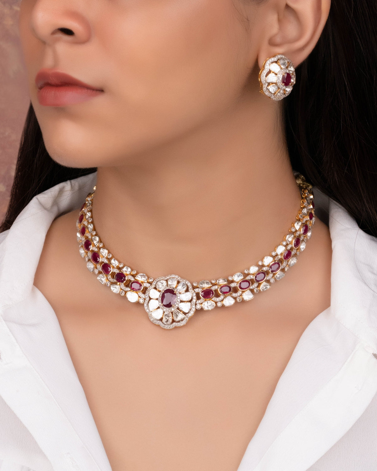 Arabelle Polki And Diamond Necklace