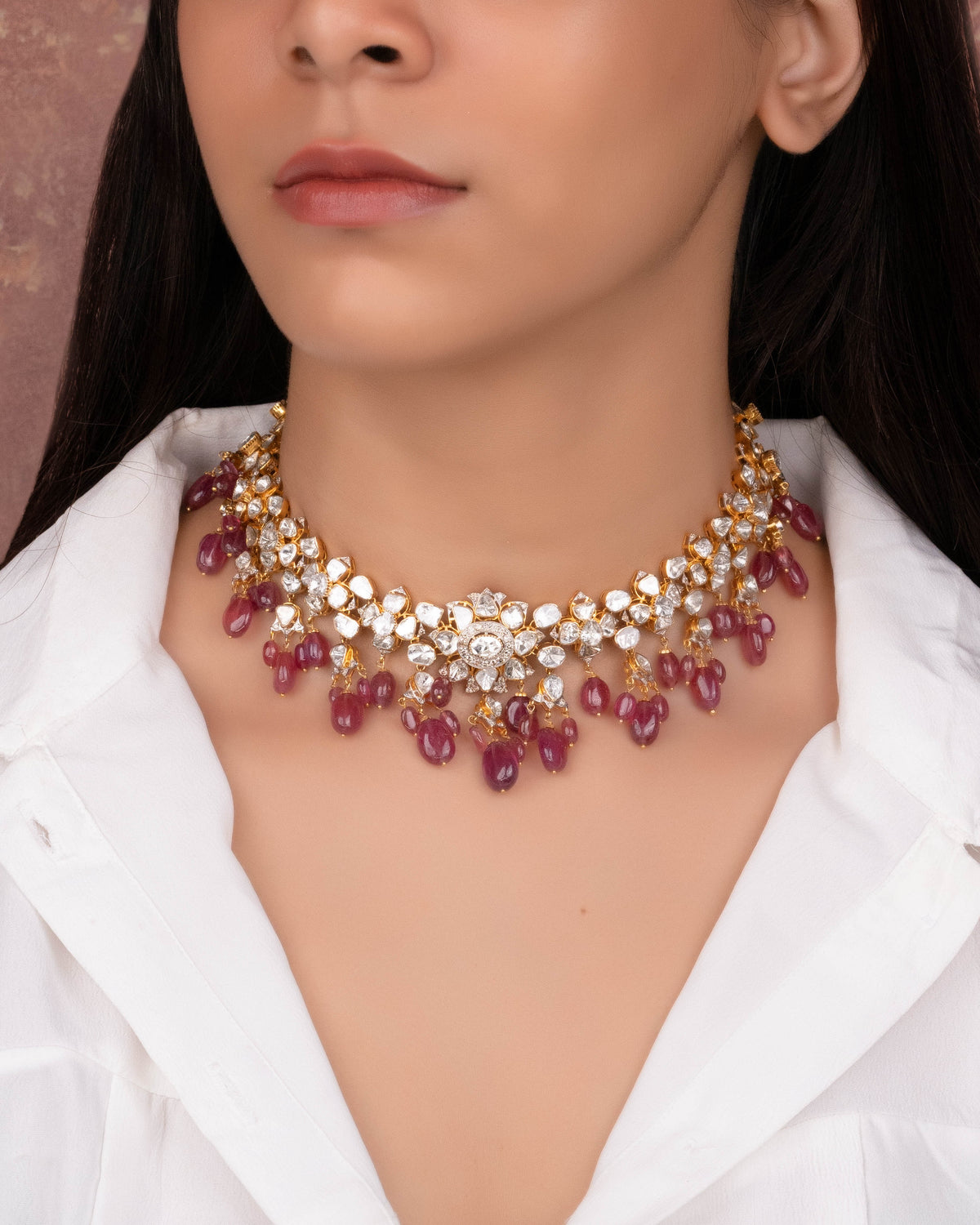 Bellamy Polki And Diamond Necklace