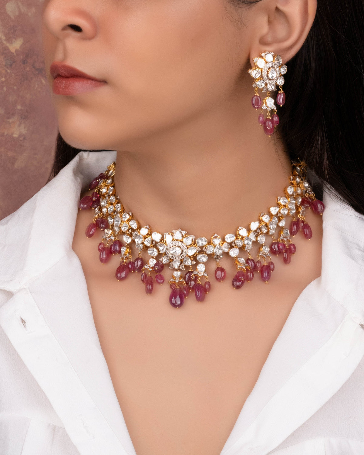 Bellamy Polki And Diamond Necklace