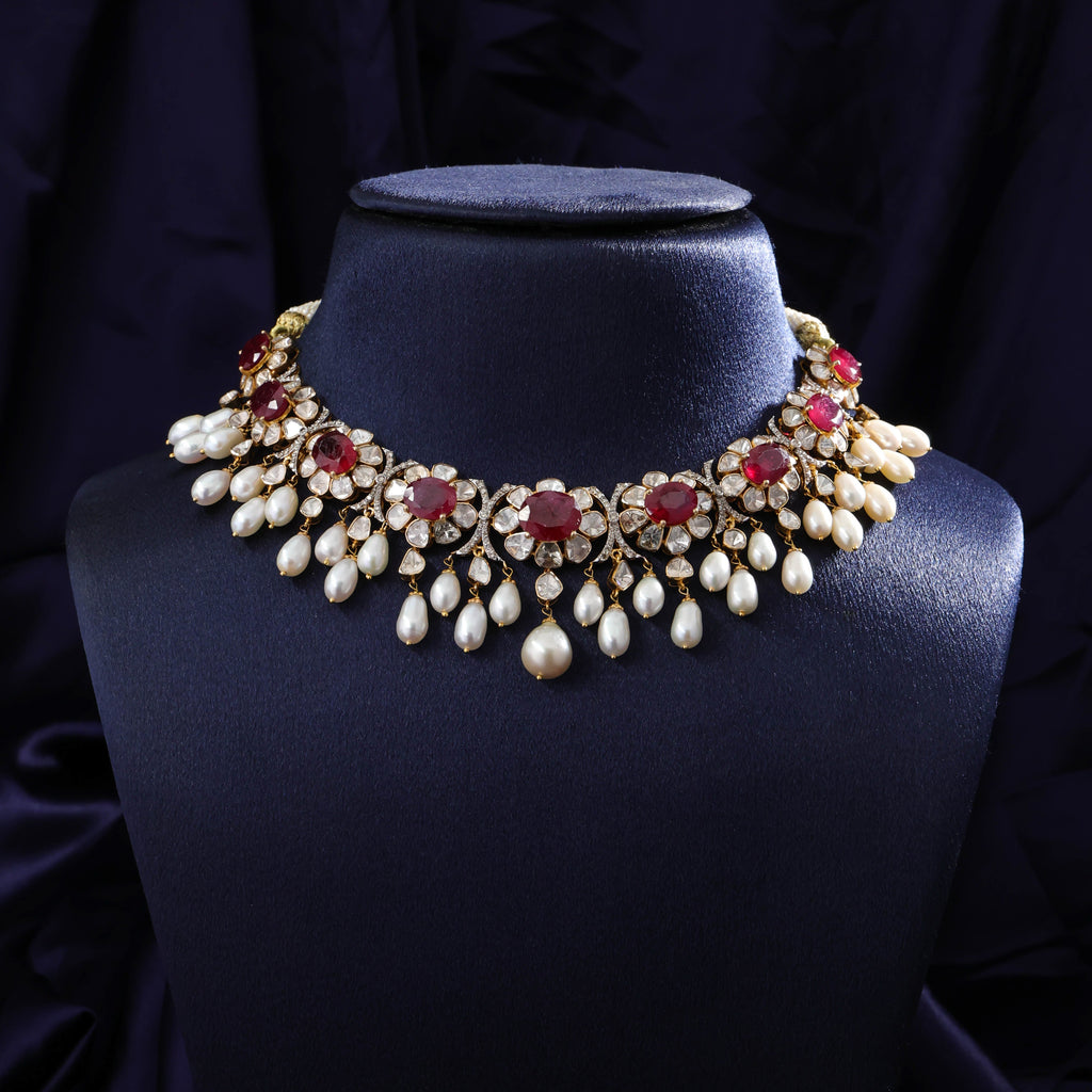 Solene Polki And Diamond Necklace
