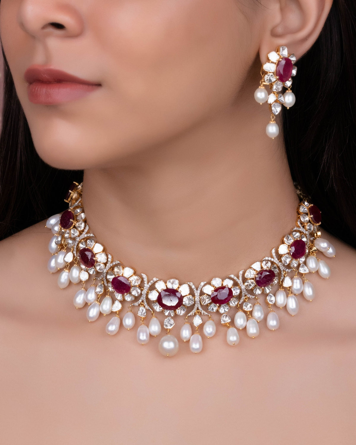 Solene Polki And Diamond Necklace