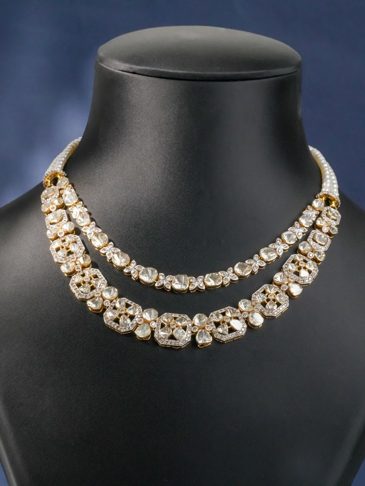 Ziraya Polki And Diamond Necklace