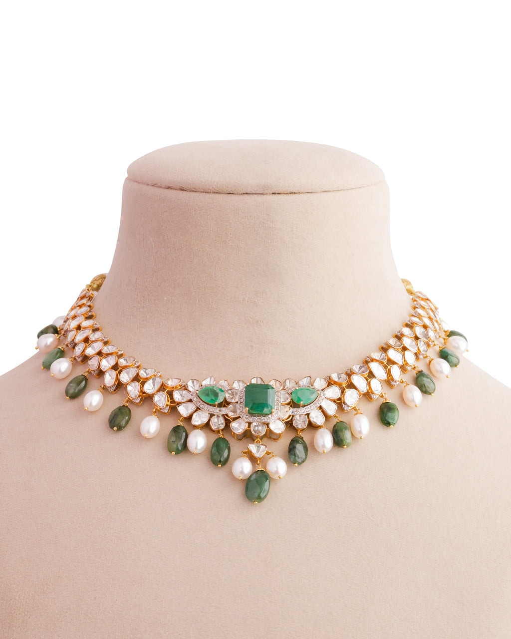 Hattie Polki And Diamond Necklace