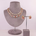 Vina Necklace And Shweta Tops Polki And Diamond Set