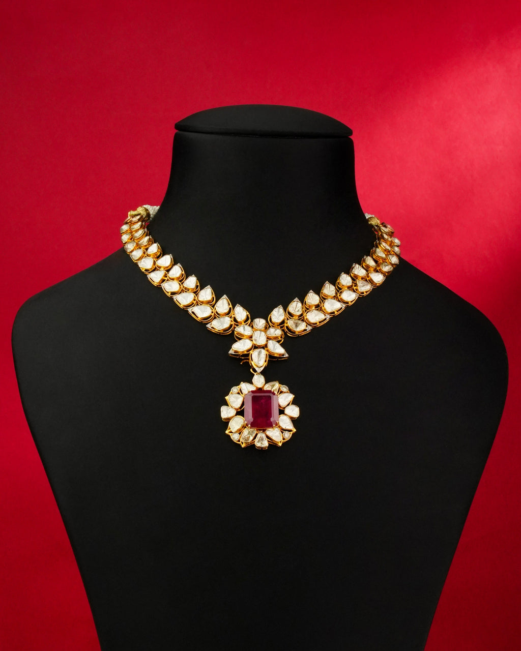 Rue Polki And Diamond Necklace