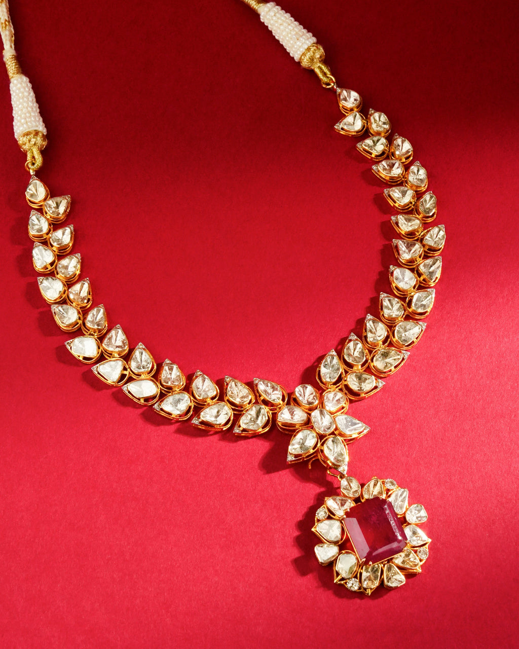 Rue Polki And Diamond Necklace