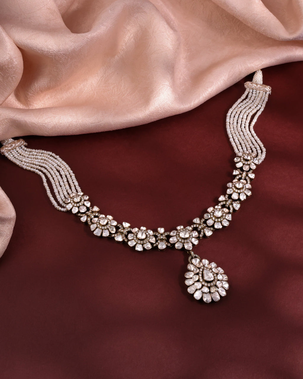Rosie Polki And Diamond Necklace