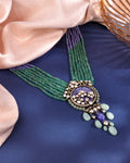 Fellah Polki And Diamond Bead Pendant