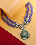 Ester Polki And Diamond Bead Pendent