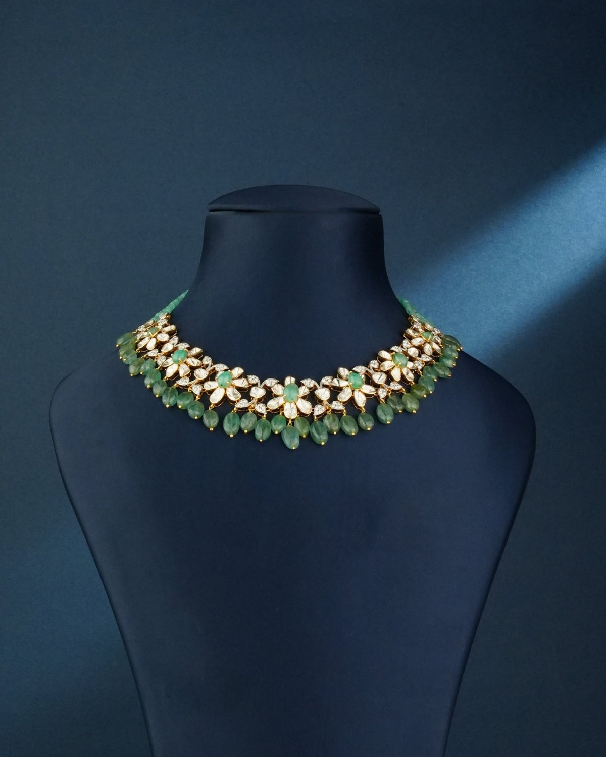 Kasturi Polki And Diamond Necklace