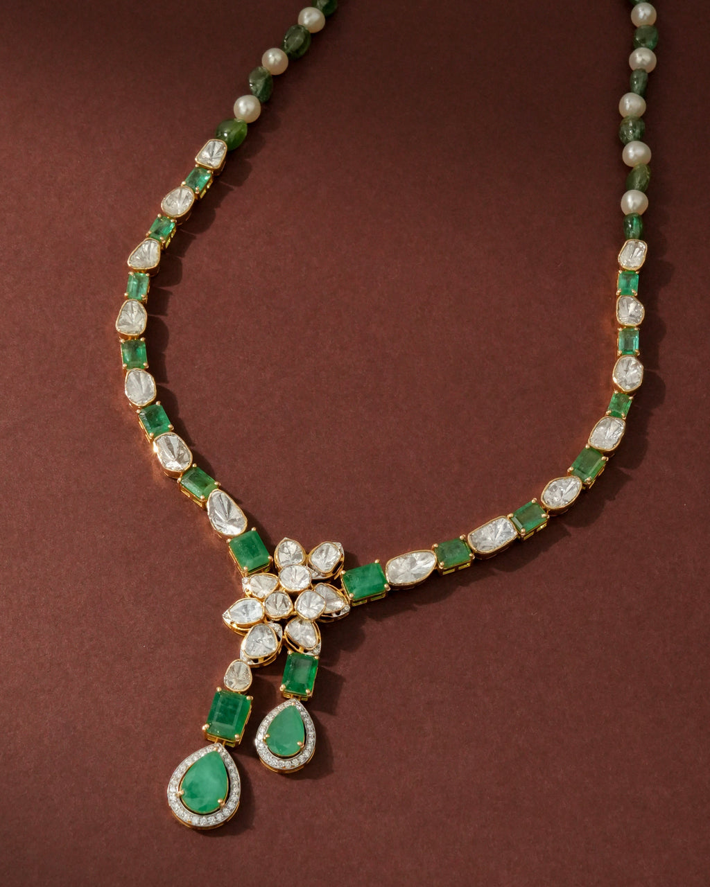 Revati Polki And Diamond Necklace