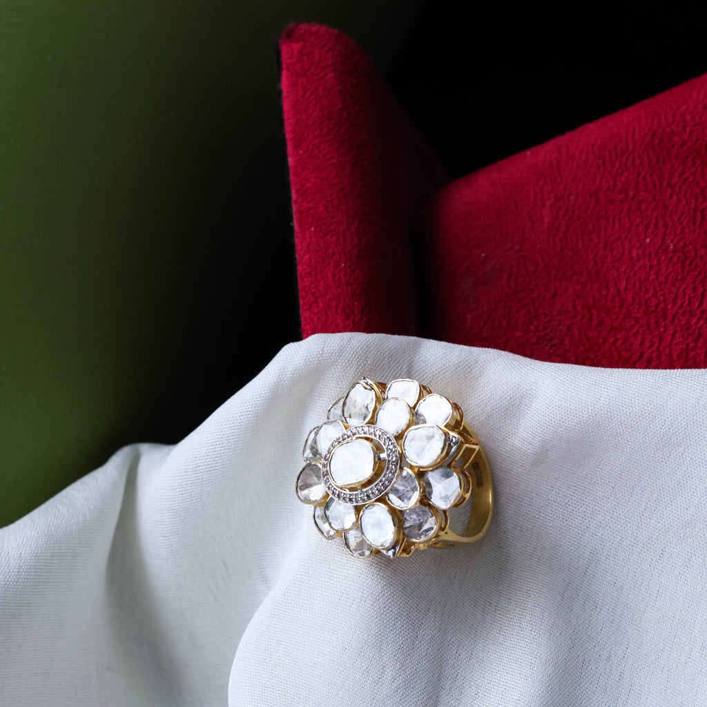 Komal Polki And Diamond Ring