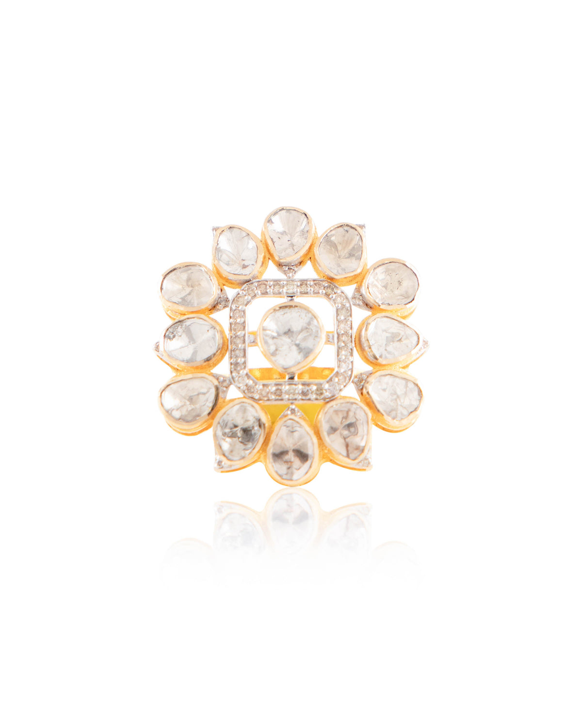 Isla Polki And Diamond Ring