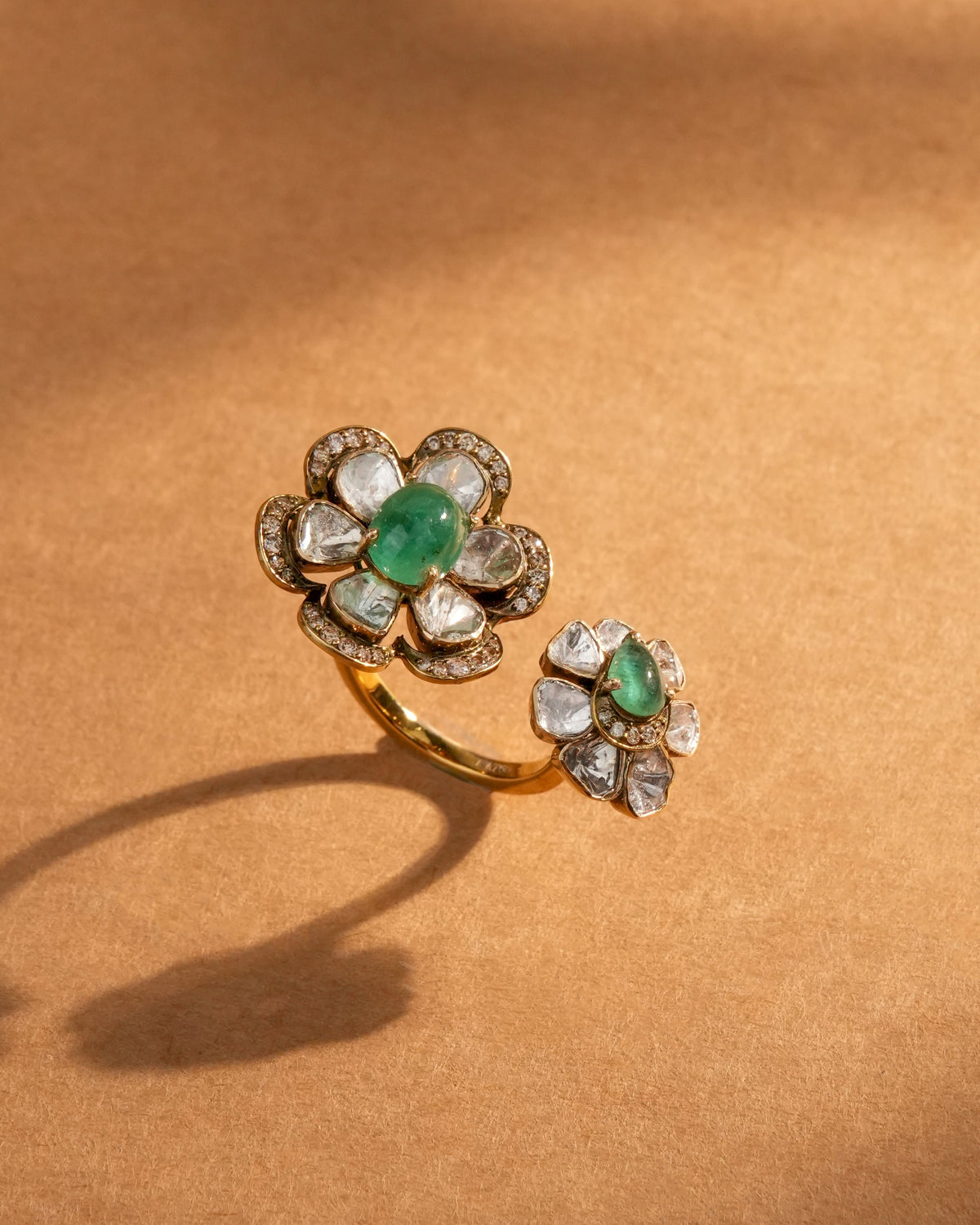 Samin Polki And Diamond Ring