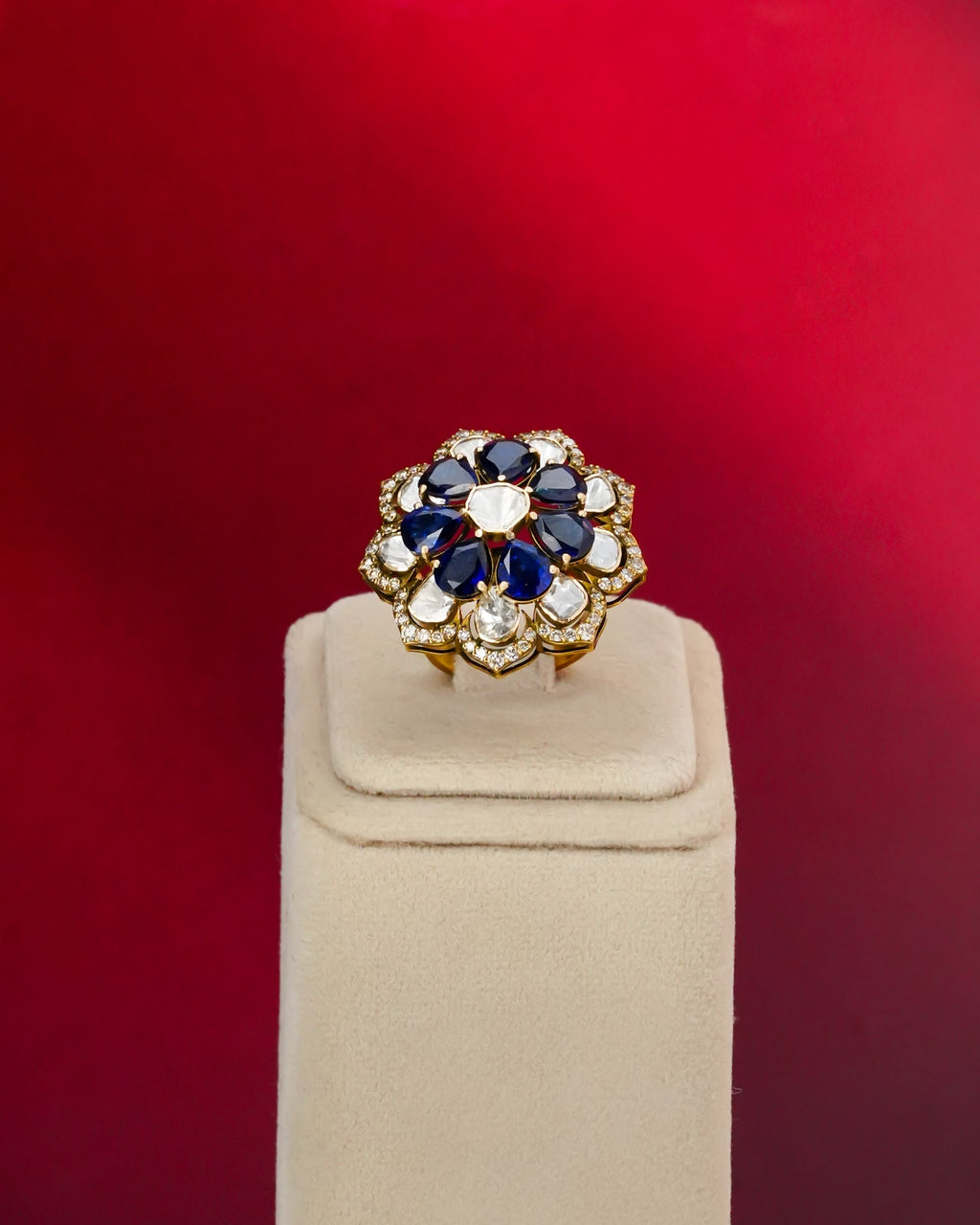 Lydia Polki And Diamond Ring