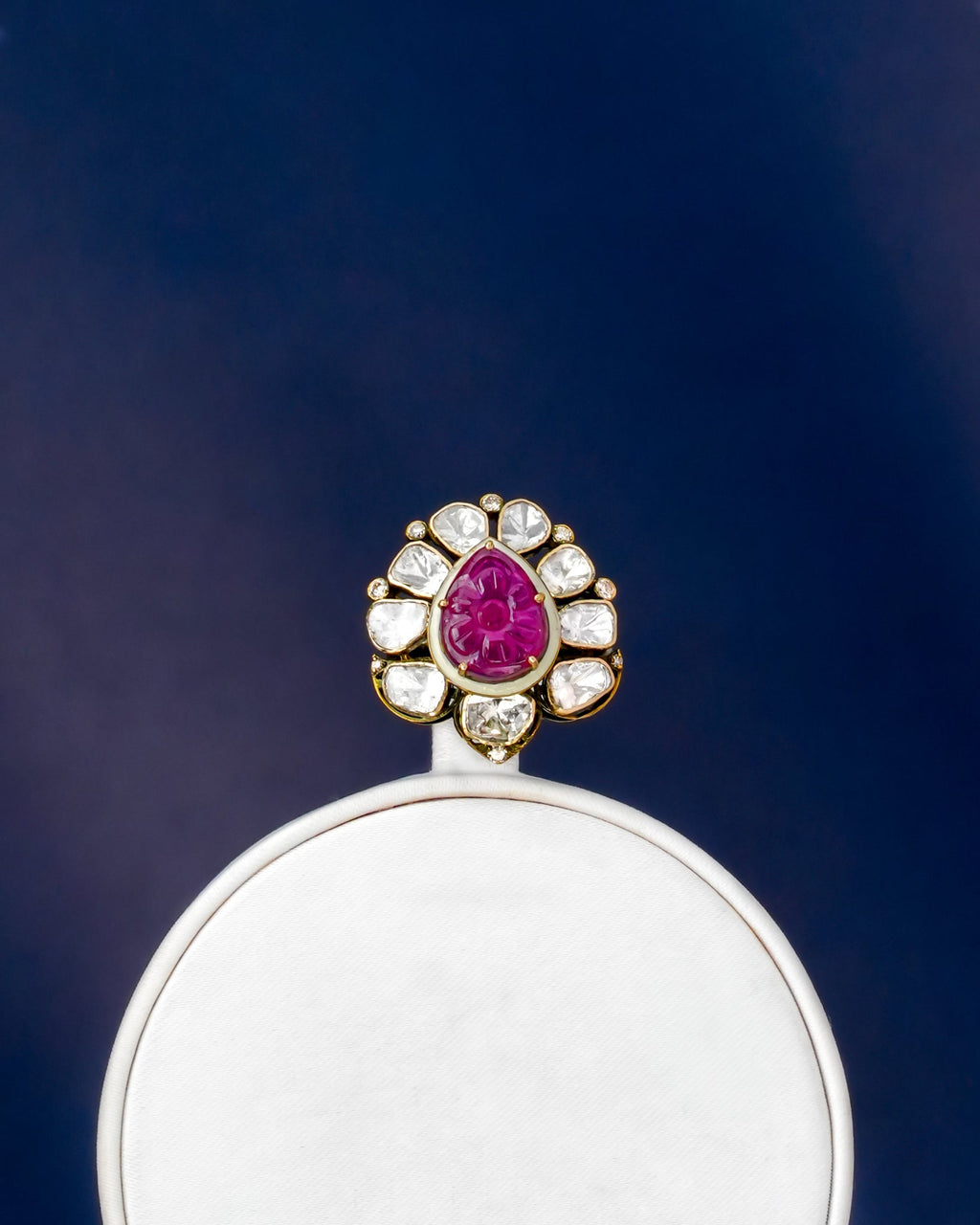 Tia Polki And Diamond Ring