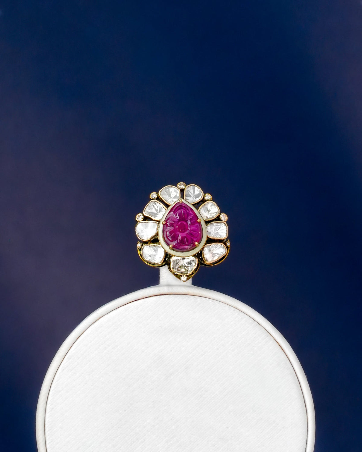 Tia Polki And Diamond Ring