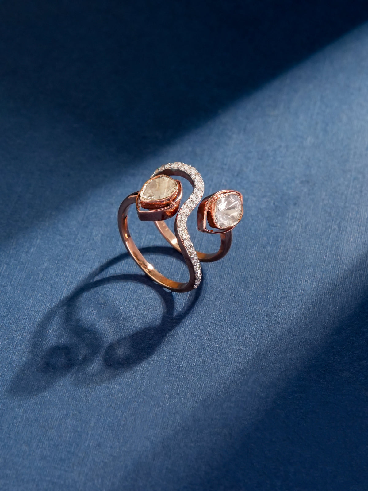 Corvia Polki And Diamond Ring