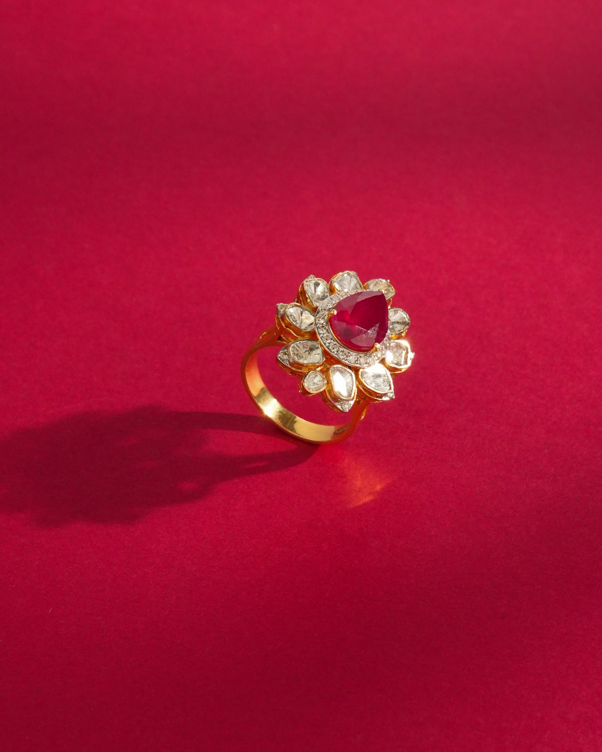 Kajal Polki And Diamond Ring
