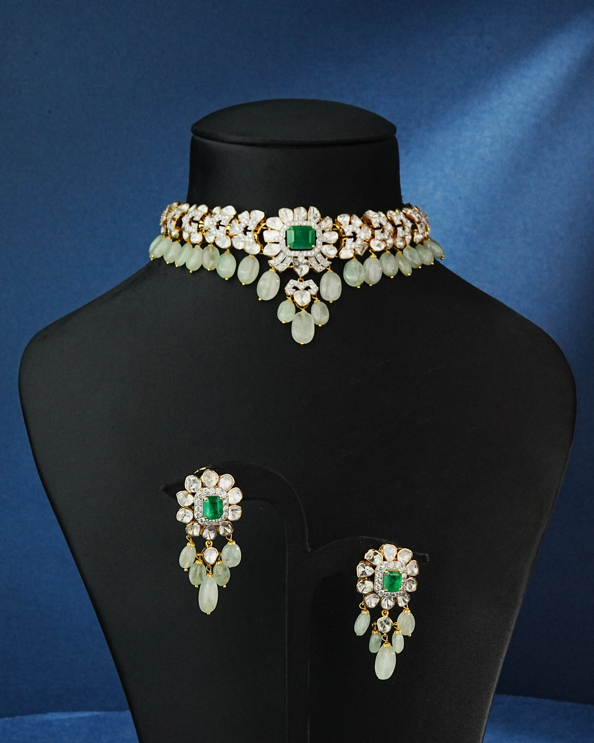 Priya Polki And Diamond Necklace