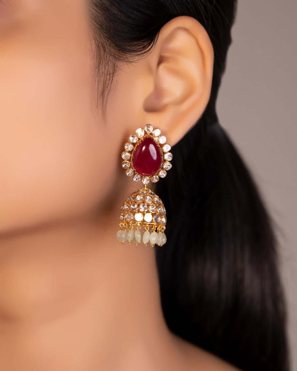 Nisha Polki Jhumkas