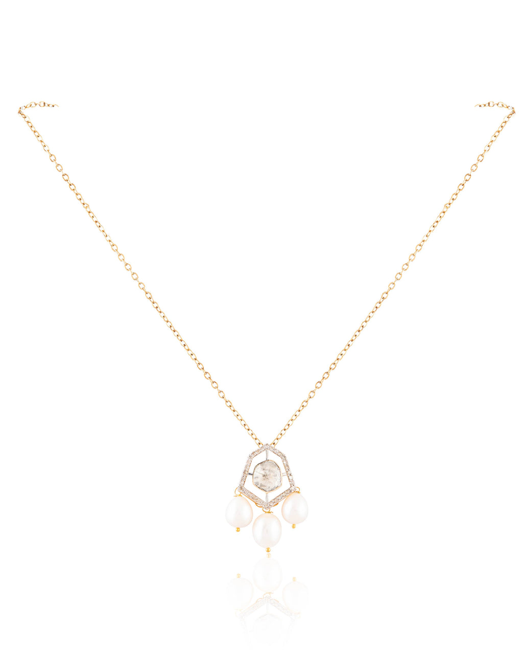 Harpreet Pendant And Tejal Tops Polki And Diamond Set