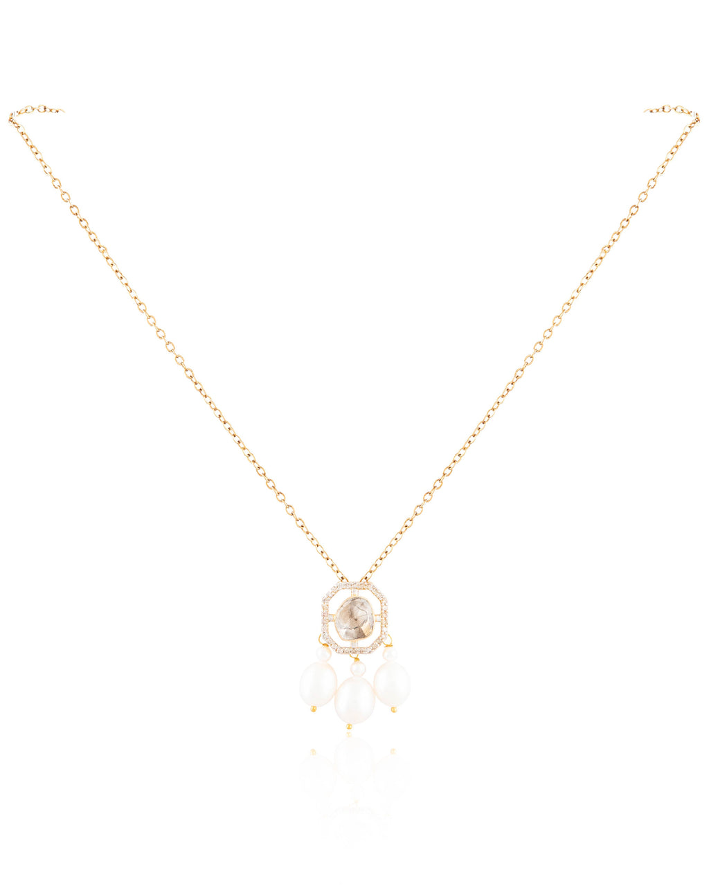 Rucheeta Polki And Diamond Pendant