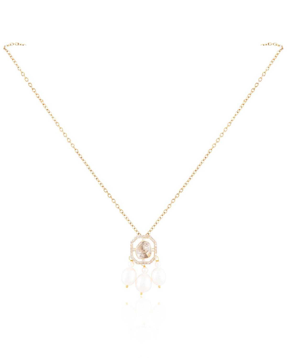 Rucheeta Polki And Diamond Pendant