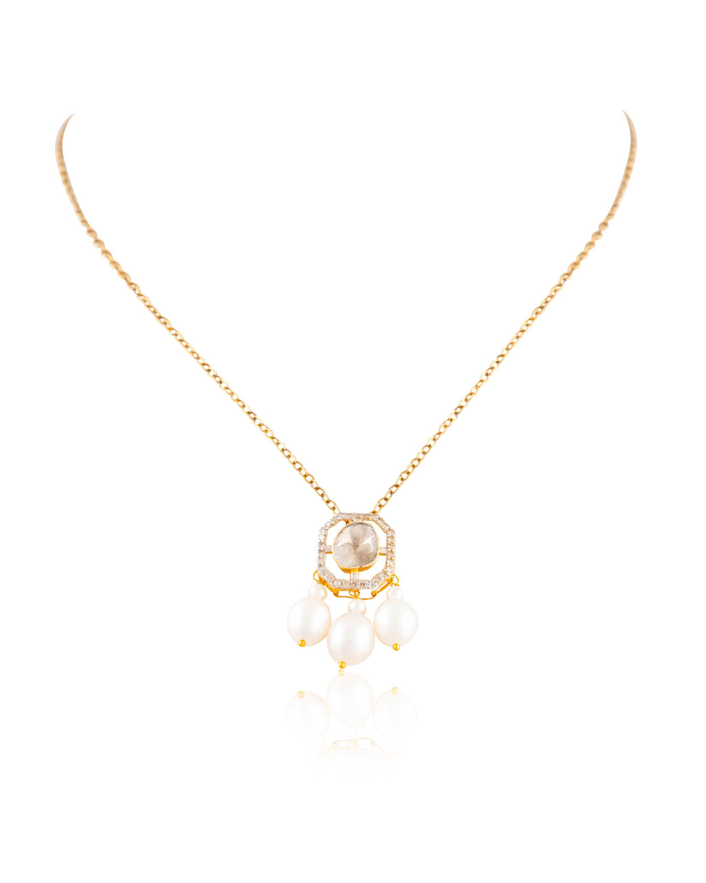 Rucheeta Polki And Diamond Pendant
