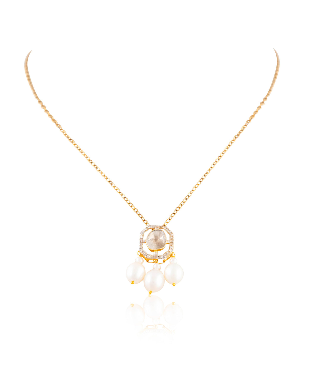 Rucheeta Polki And Diamond Pendant