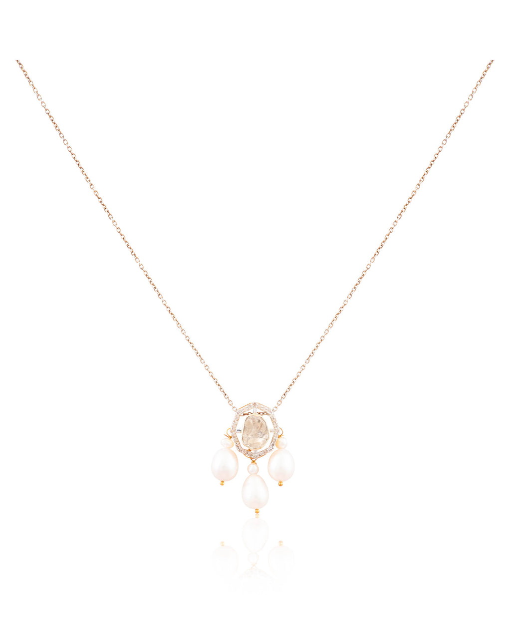 Olive Pendant And Sheetal Tops Polki And Diamond Set