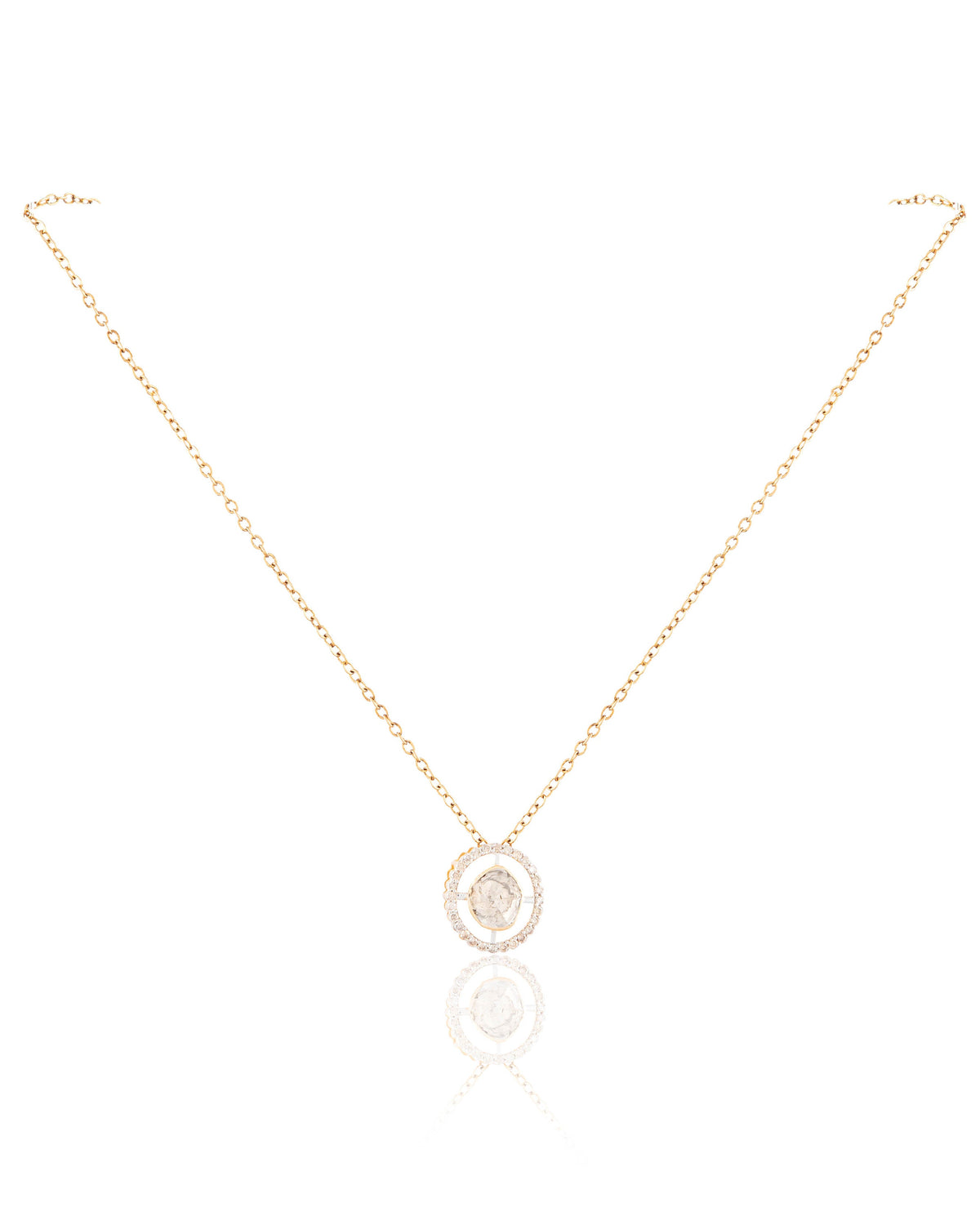 Anudhita Pendant And Netra Tops Polki And Diamond Set