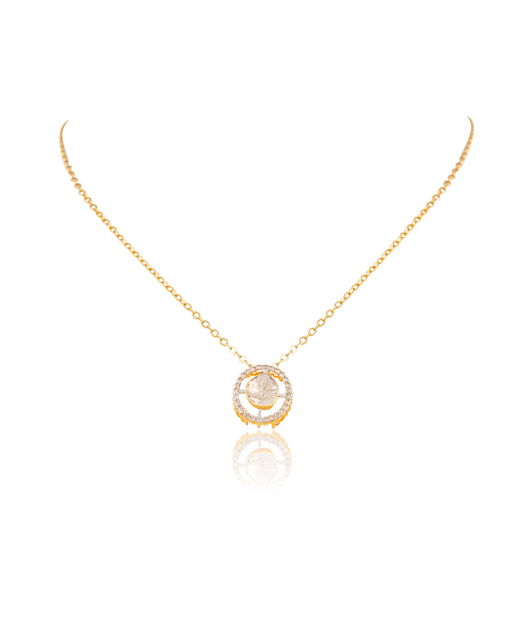Anudhita Pendant And Netra Tops Polki And Diamond Set