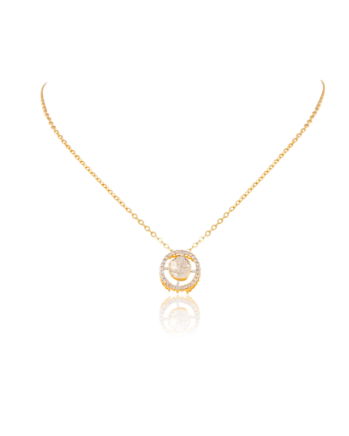 Anudhita Pendant And Netra Tops Polki And Diamond Set