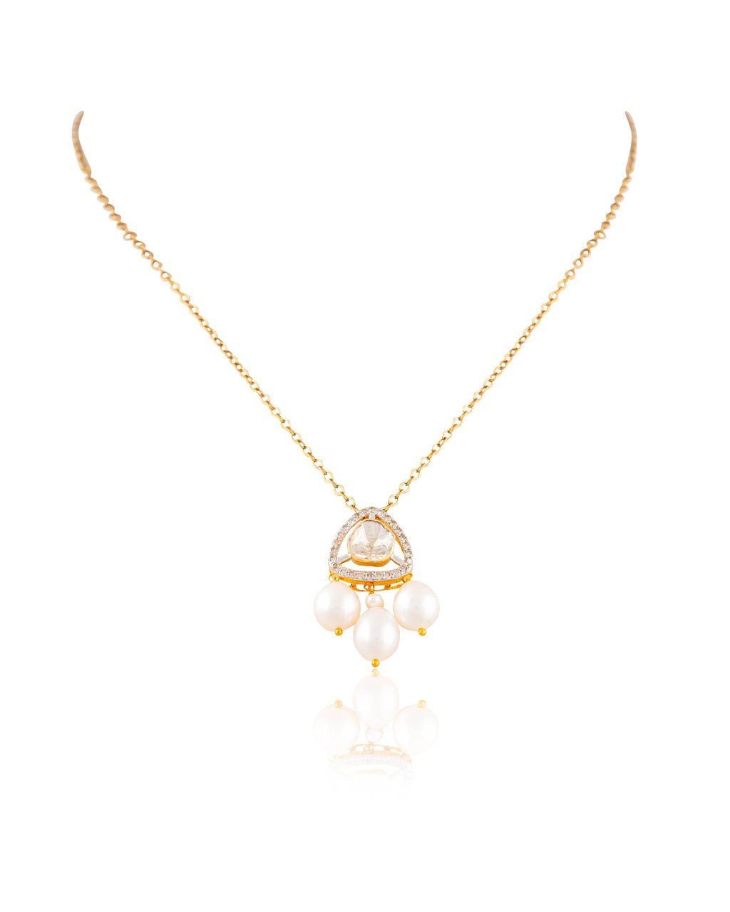 Kelly Pendant And Eqra Tops Polki And Diamond Set