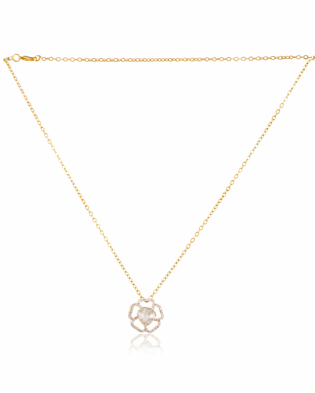 Radhika Polki And Diamond Pendant