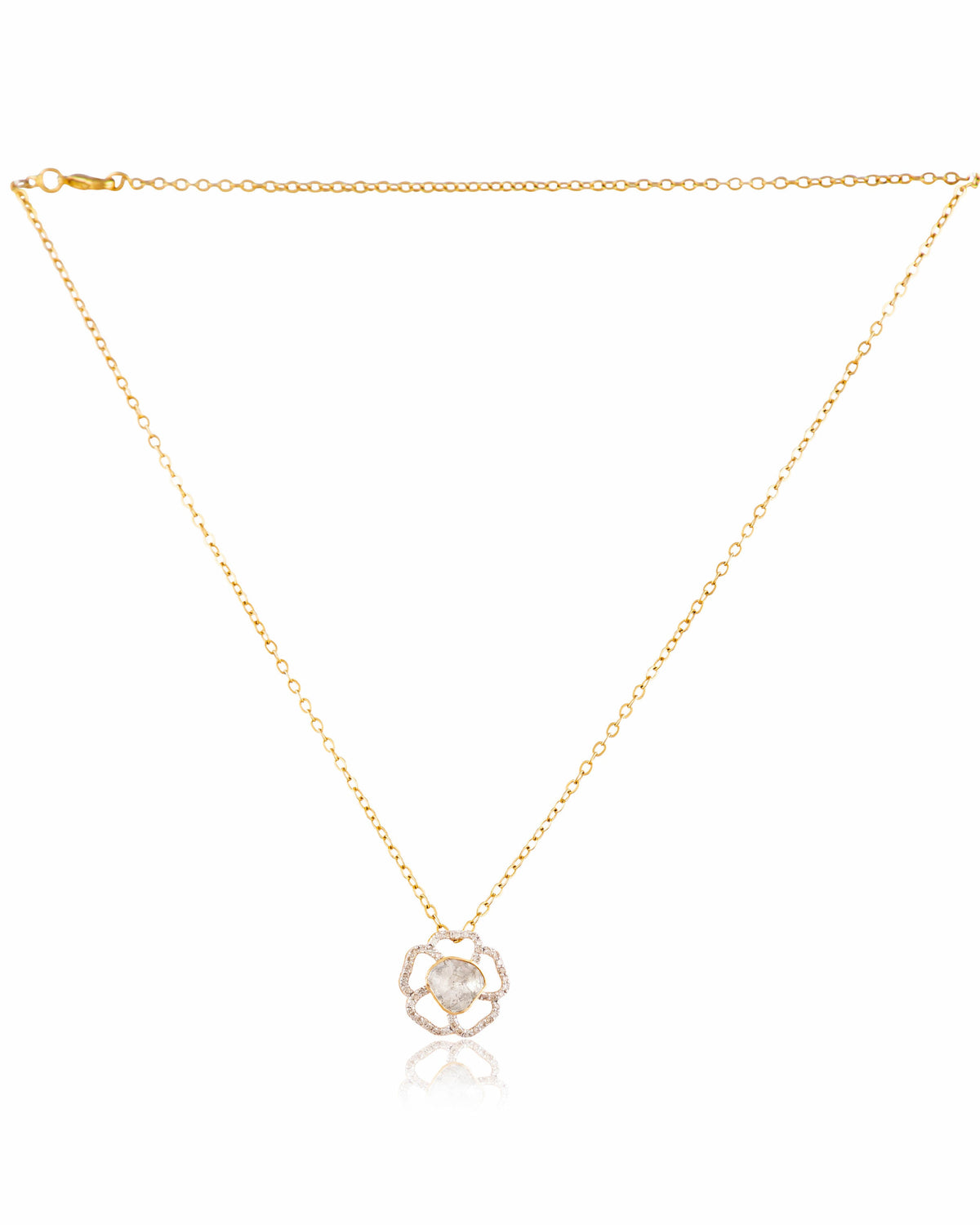 Radhika Polki And Diamond Pendant