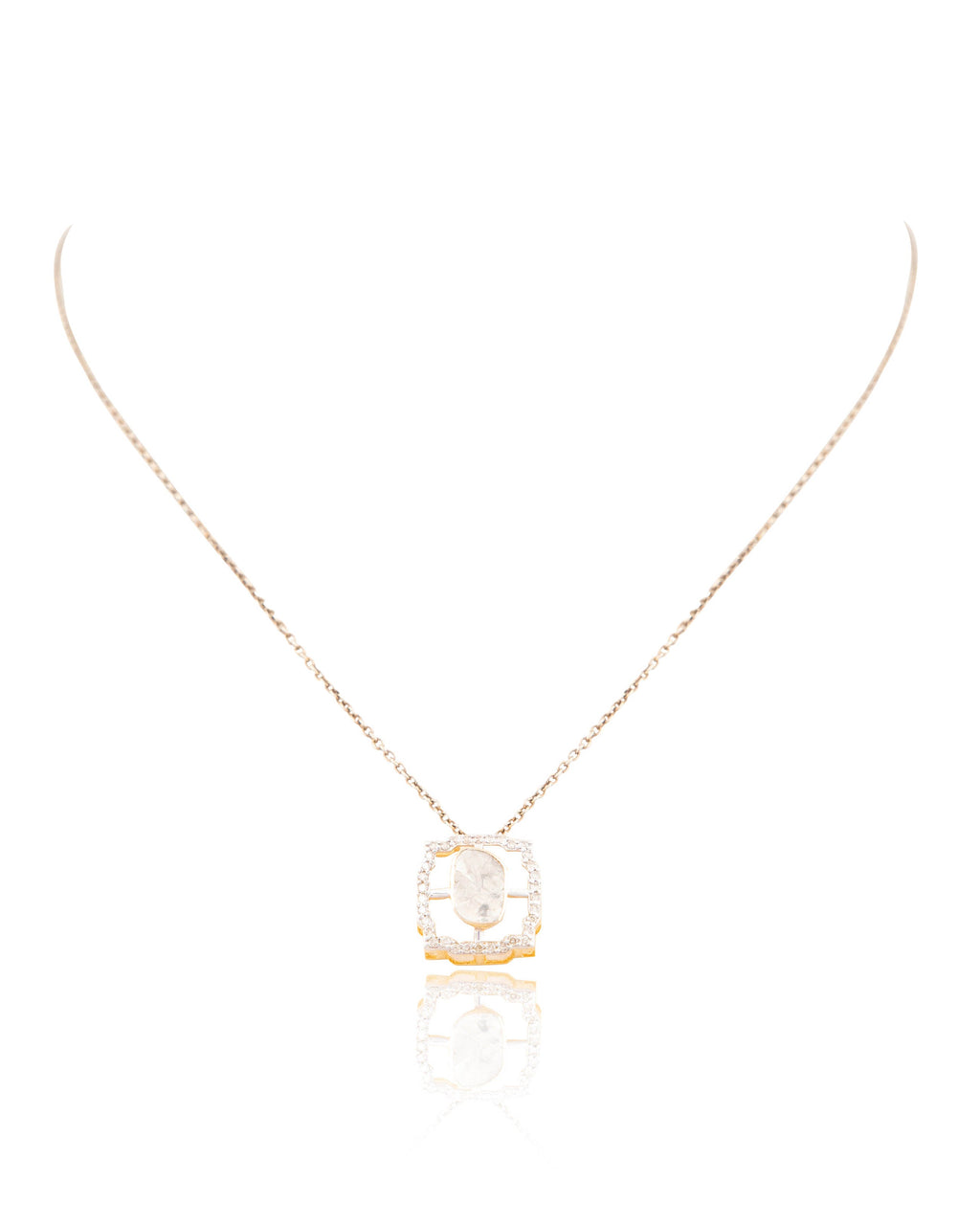 Priyanshi Pendant And Vidya Tops Polki And Diamond Set