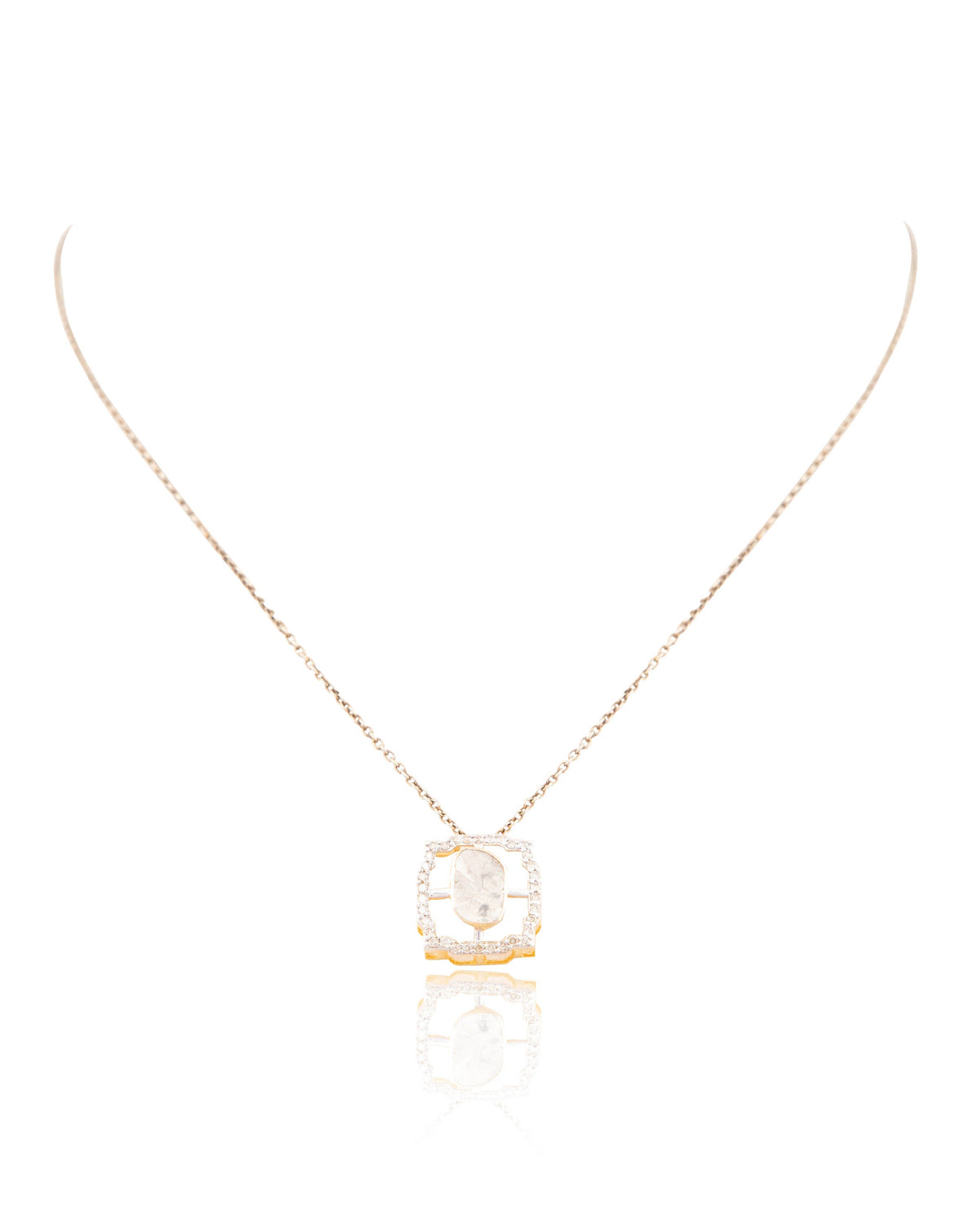 Priyanshi Pendant And Vidya Tops Polki And Diamond Set