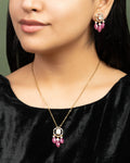Priti Pendant And Nigar Tops Polki And Diamond Set